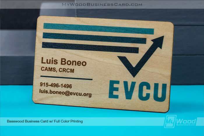 My Wood Business Card | Basswood Business Card Full Color Printing White Base Layer Evcu