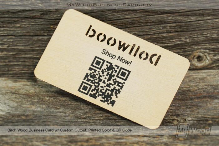 Birch Wood Business Card - Mywoodbusinesscard