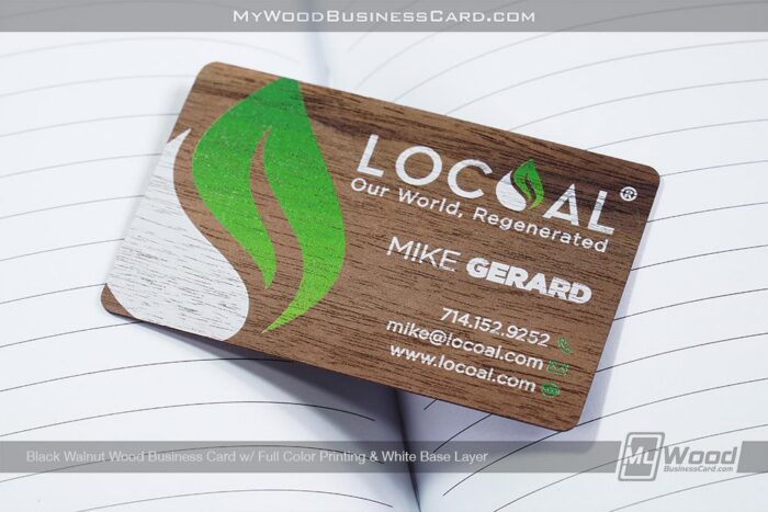 Black Walnut Wood Business Card