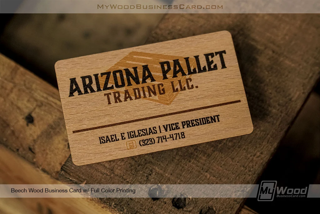 How Much Do Custom Wood Business Cards Cost? A Complete Buyer’s Guide 3 My Wood Business Card | Beech Wood Business Card Pallet Company Wooden Grain Full Color Print