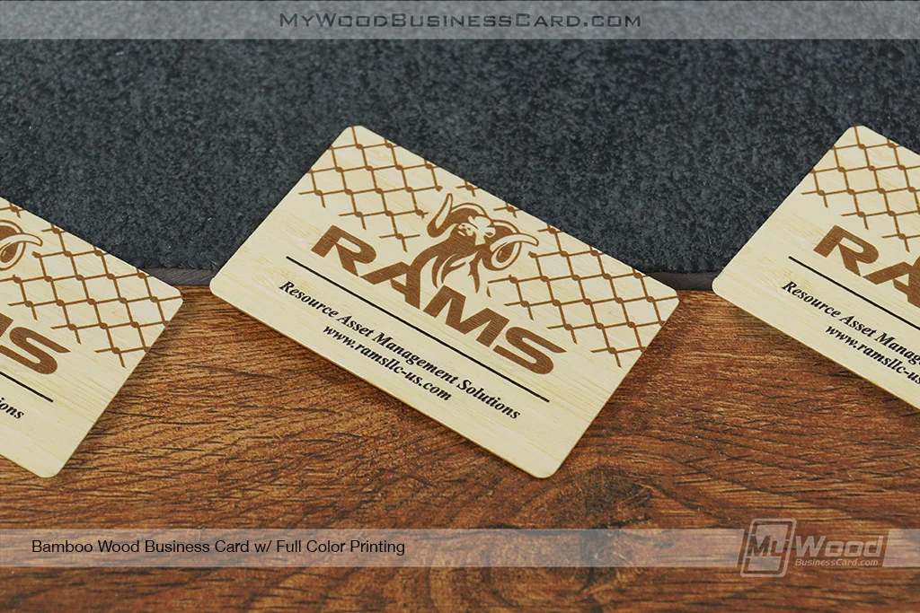 Wood Business Cards Vs. Paper Business Cards: Are Wooden Cards Worth It? 2 My Wood Business Card | Bamboo Wood Business Card Full Color Printing Rams