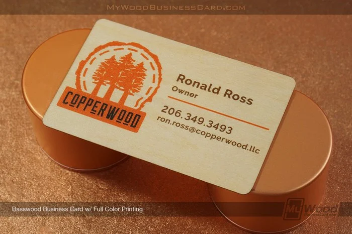 Best Wood Business Cards For Contractors, Builders &Amp; Woodworkers: 17 Real Designs 16 My Wood Business Card | Basswood Business Card Full Color Printing White Base Layer Copperwood