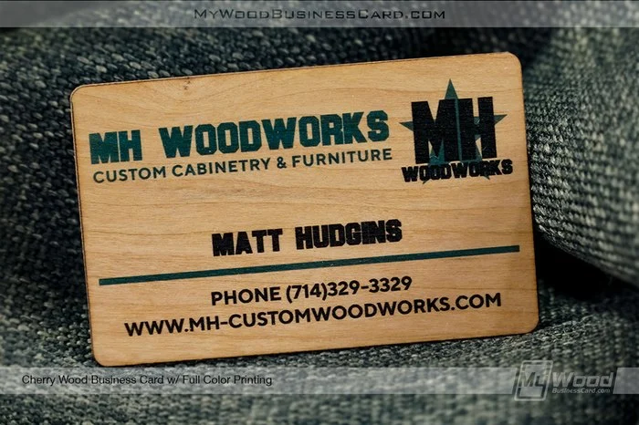 Best Wood Business Cards For Contractors, Builders &Amp; Woodworkers: 17 Real Designs 12 My Wood Business Card | Cherry Wood Business Card Full Color Printing Mh