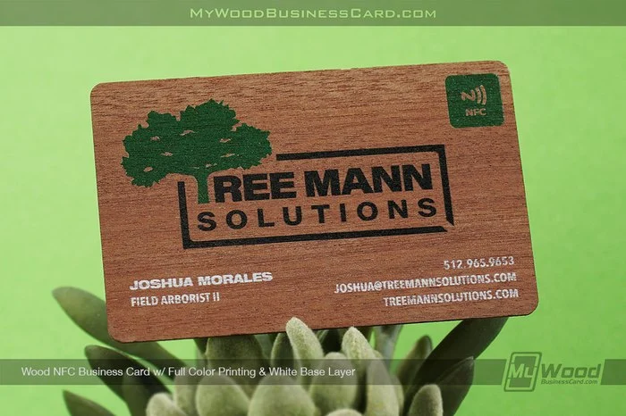 Best Wood Business Cards For Contractors, Builders &Amp; Woodworkers: 17 Real Designs 11 My Wood Business Card | Wood Nfc Business Cards Full Color Printing White Base Layer Treeman